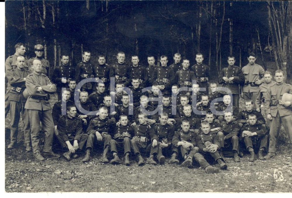Fotografia d epoca originale 1930 ca COIRA SCHWEIZER ARMEE Militari 63Â° FANTERIA DA MONTAGNA 1