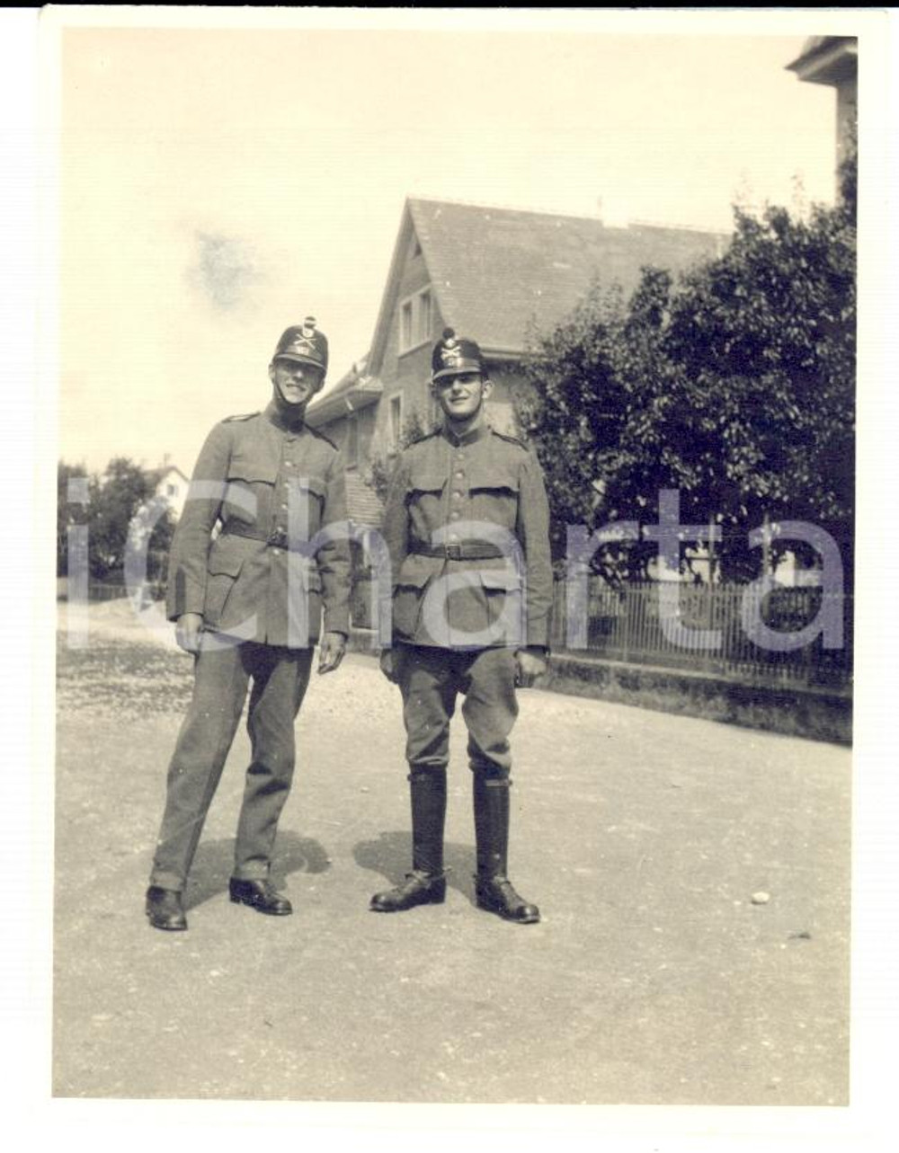 Fotografia d epoca originale 1930 ca COIRA CH Militari 5Â° e 63Â° Reggimento FANTERIA DA MONTAGNA Foto 1