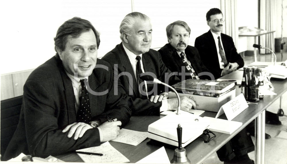 Fotografia d epoca originale 1990 ca LAHR D BADENWURTTEMBERG Dieter SPOERI e OB Wolfgang DIETZ Fotografia 1