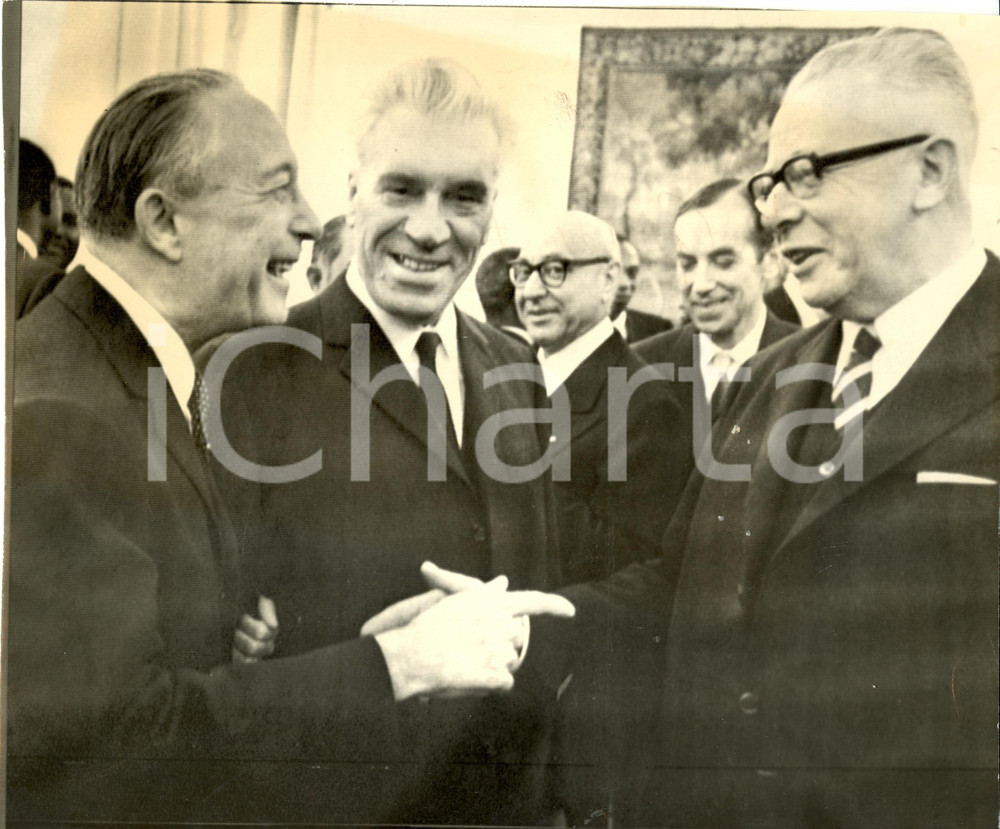 Fotografia d epoca originale 1970 ca GERMANIA Gustav HEINEMANN Presidente Repubblica Federale Tedesca Foto 1