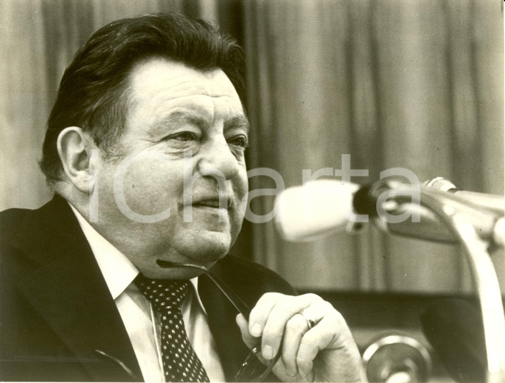 Fotografia d epoca originale 1983 MUNCHEN D Franz Joseph STRAUSS ChristlichSozialen Union CSU Photograph 1