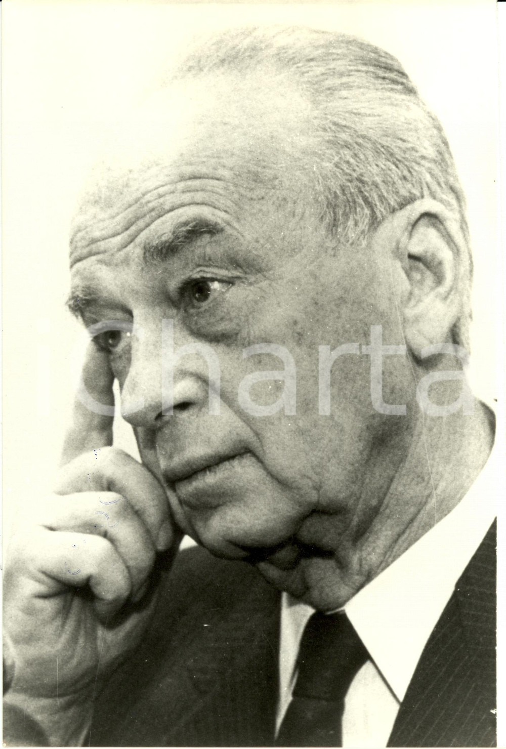 Fotografia d epoca originale 1989 IL CAIRO Egitto Yitzhak RABIN Ministro Difesa ISRAELE piano di pace Foto 1