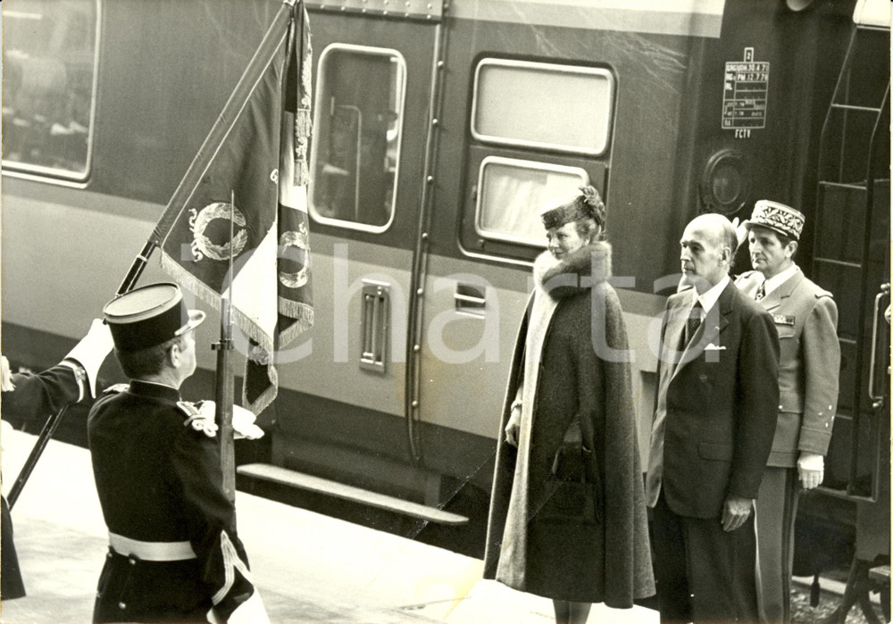 Fotografia d epoca originale 1978 PARIGI F Margherita II di DANIMARCA con Valery GISCARD D ESTAING Foto 1