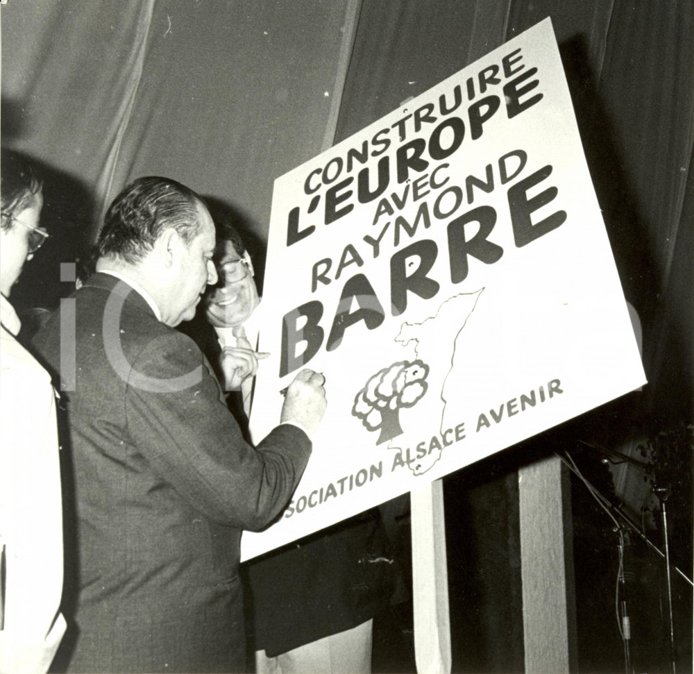 Fotografia d epoca originale 1985 BELFAST UK Raymond BARRE Association ALSACE Avenir Photo RÃ©mi LAINE 1