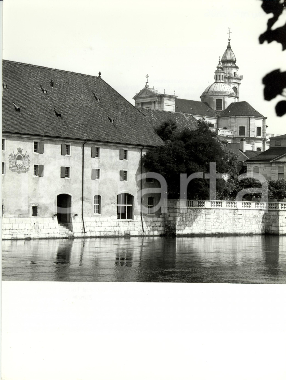 Fotografia d epoca originale 1980 ca SOLOTHURN CH LANDHAUS schifflÃ¤nde mit URSEN Cathedral Photo 1
