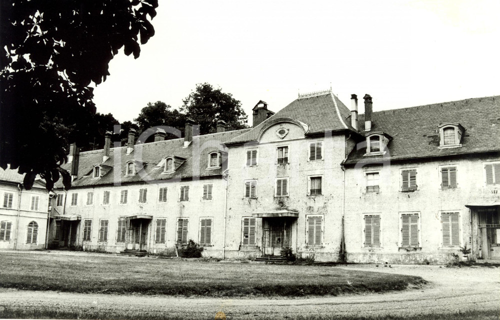 Fotografia d epoca originale 1985 ca HUSSERENWESSERLING F Scorcio del castello nel celebre parco Foto 1