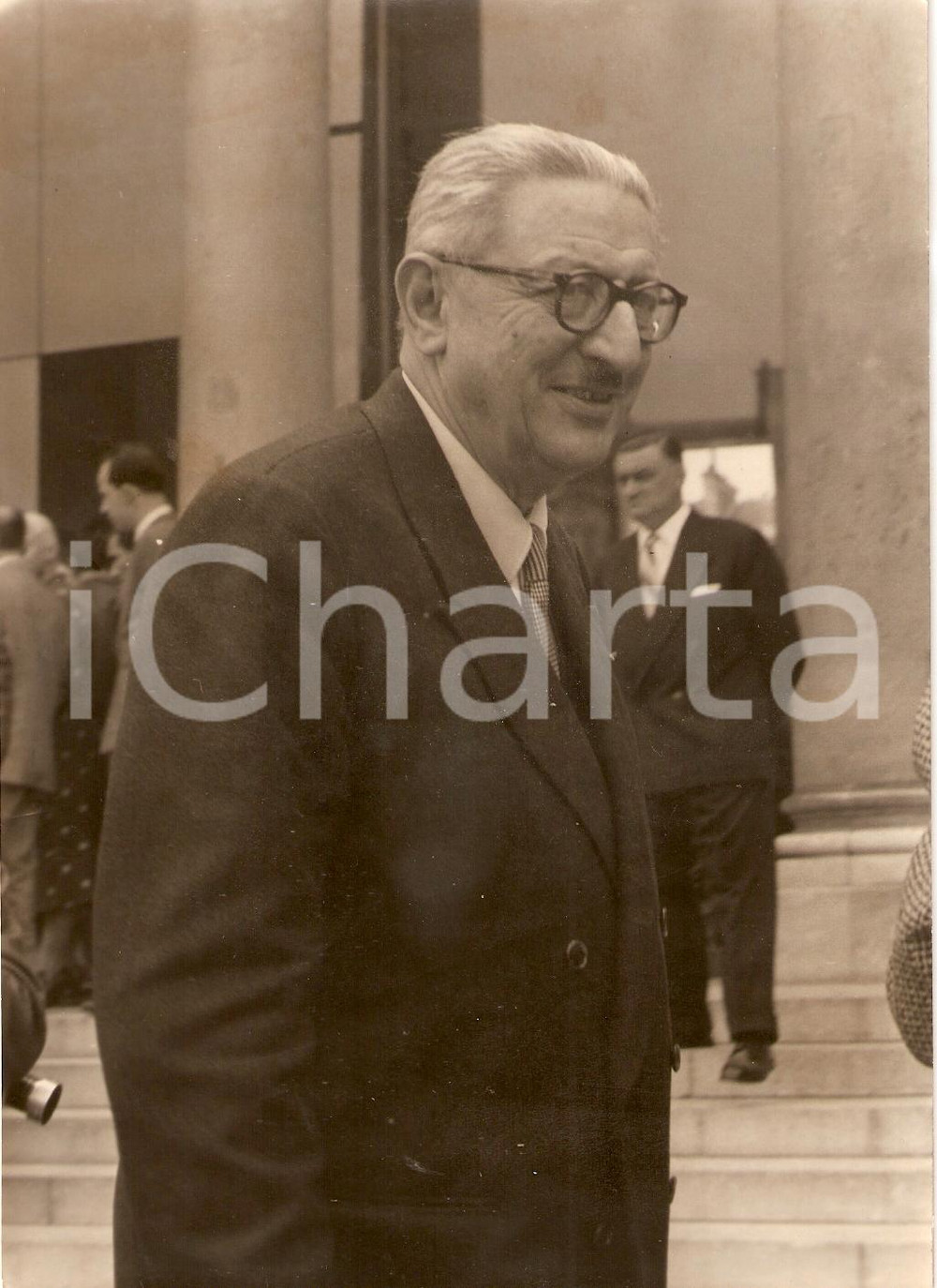 Fotografia d epoca originale 1958 PARIS Conseil Ministres Jules MOCH Ministre de Interieur Ã  l ELYSEE Photo 1