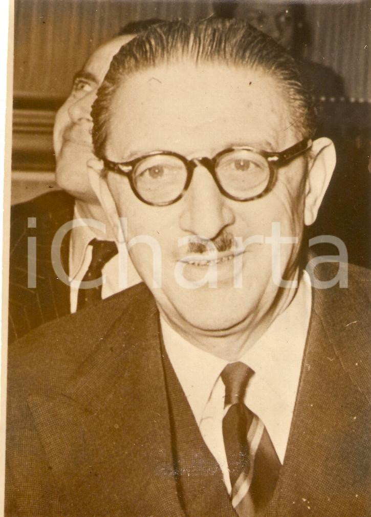 Fotografia d epoca originale 1955 LONDON Conferenza sul DISARMO NUCLEARE Jules MOCH rappresenta FRANCIA Foto 1