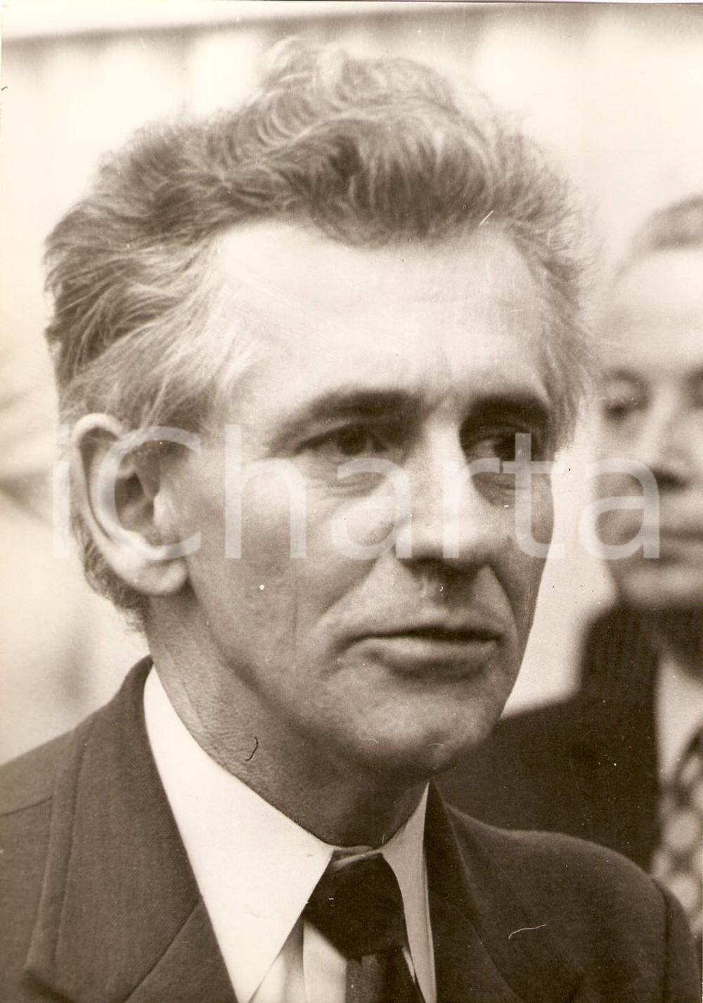 Fotografia d epoca originale 1975 PARIS Partito Comunista Roland LEROY Segretario generale ad interim Foto 1