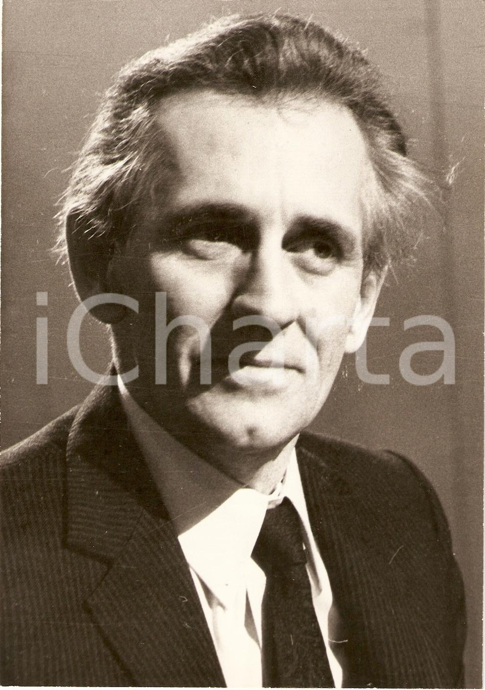 Fotografia d epoca originale 1975 ca PARIS Roland LEROY Direttore Quotidiano L HUMANITE  Ritratto Foto 1