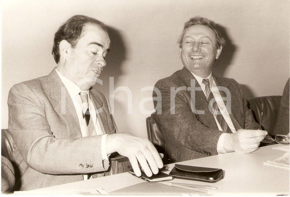 Fotografia d epoca originale 1986 PARIS Parti Communiste Georges MARCHAIS Paul LAURENT RÃ©union ComitÃ© Central 1