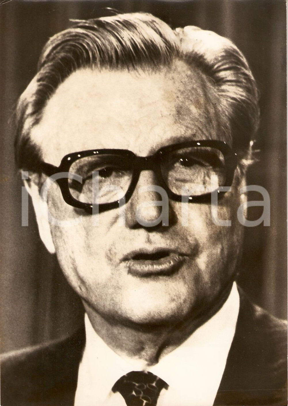 Fotografia d epoca originale 1976 PARIGI Nelson ROCKEFELLER visita ufficiale per bicenternario USA Foto 1