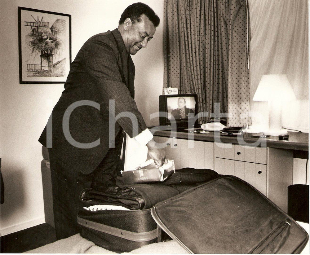 Fotografia d epoca originale 1993 COLMAR FR Gilchrist OLYMPIO preparativi Conferenza contro EYADEMA Foto 1