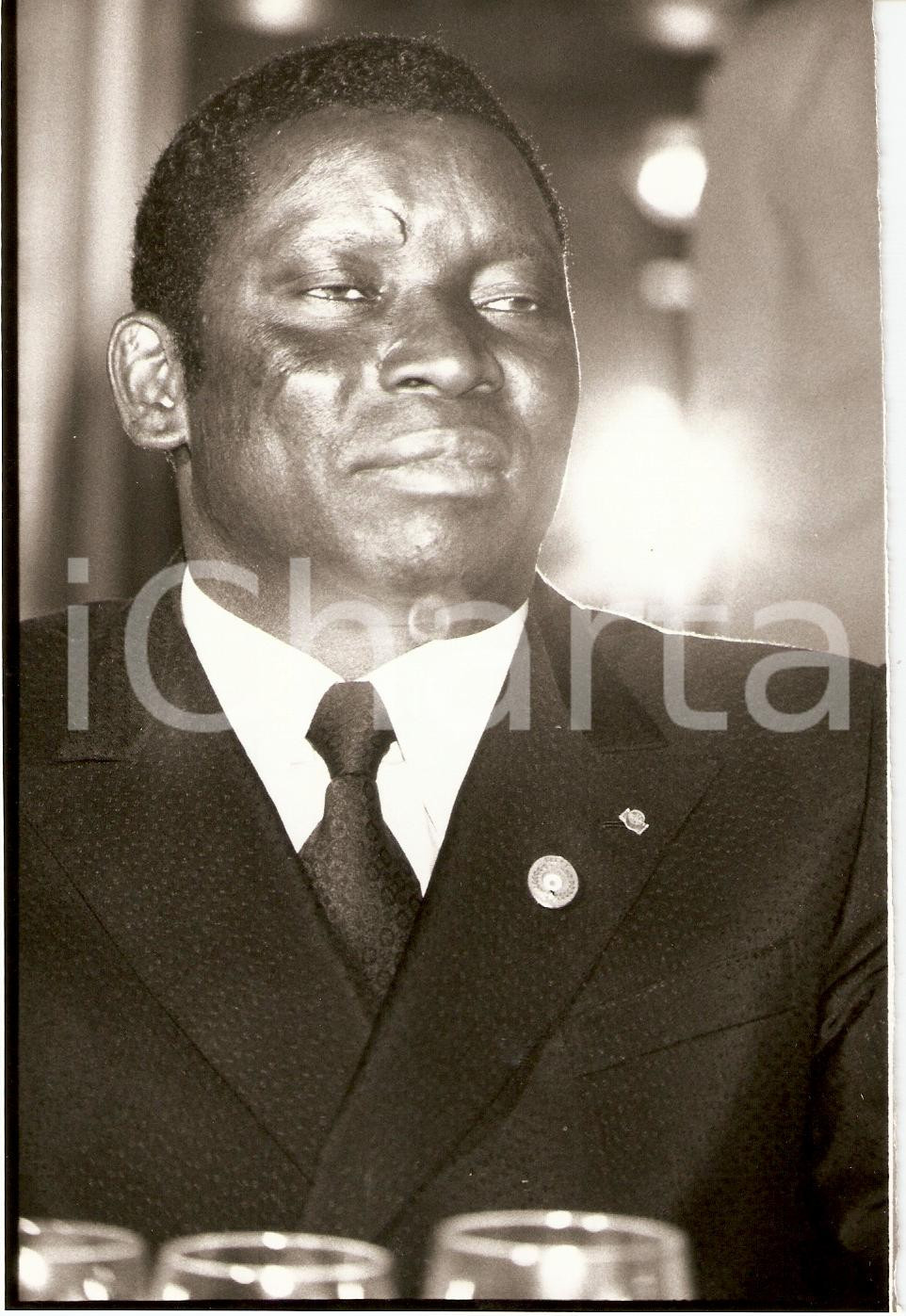 Fotografia d epoca originale 1991 TOGO Generale GnassingbÃ© EYADEMA Ritratto del Presidente Fotografia 1