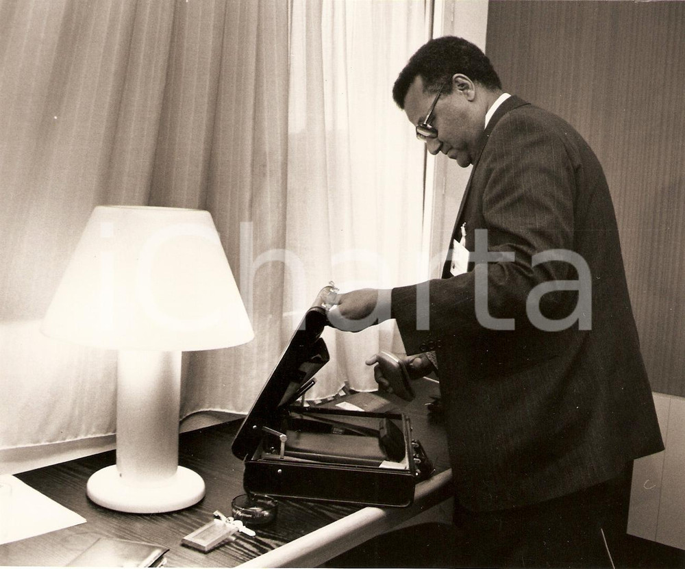 Fotografia d epoca originale 1993 COLMAR FR Gilchrist OLYMPIO leader opposizione GnassingbÃ© EYADEMA Foto 1
