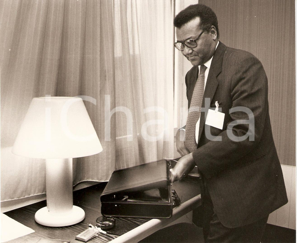 Fotografia d epoca originale 1993 COLMAR FR Gilchrist OLYMPIO leader opposizione vs GnassingbÃ© EYADEMA 1