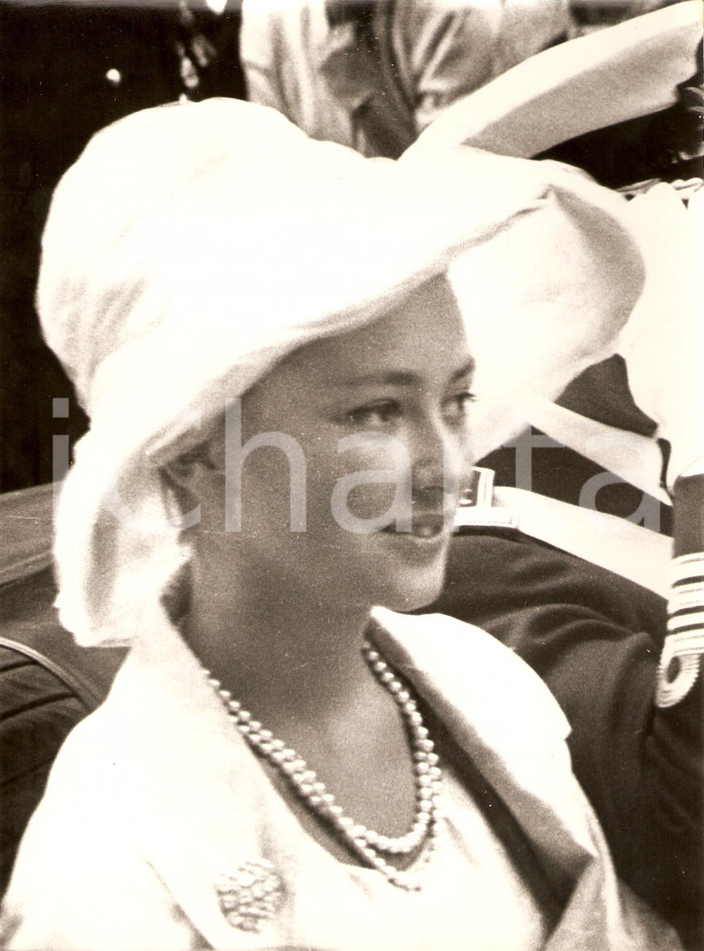 Fotografia d epoca originale 1960 ca BELGIO Principessa Paola RUFFO con cappello bianco Foto 13 1