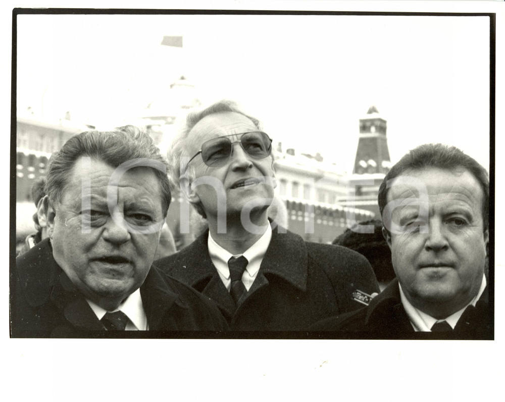 Fotografia d epoca originale 1987 AMBURGO D Gerold TANDLER Ministro e Franz Joseph STRAUSS Fotografia 1