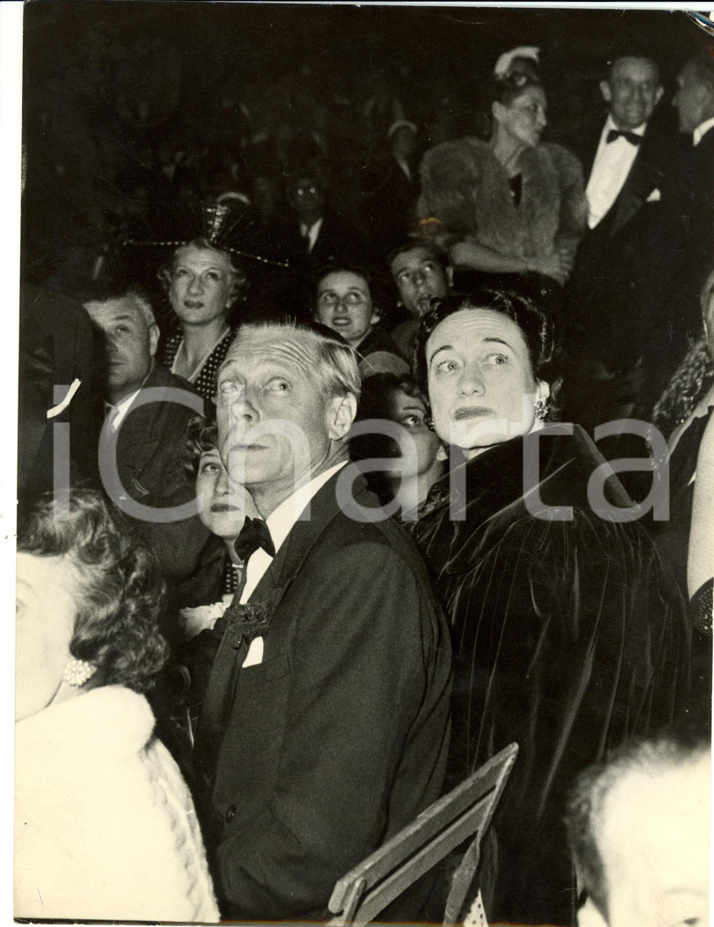 Fotografia d epoca originale 1955 ca PARIGI F? Edoardo Duca WINDSOR e moglie Wallis SIMPSON Fotografia 1