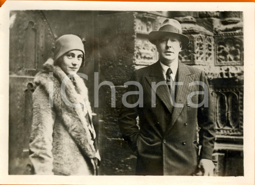 Fotografia d epoca originale 1930 ca ROUEN F Hugh GROSVENOR Duca WESTMINSTER e Loelia PONSONBY Fotografia 1