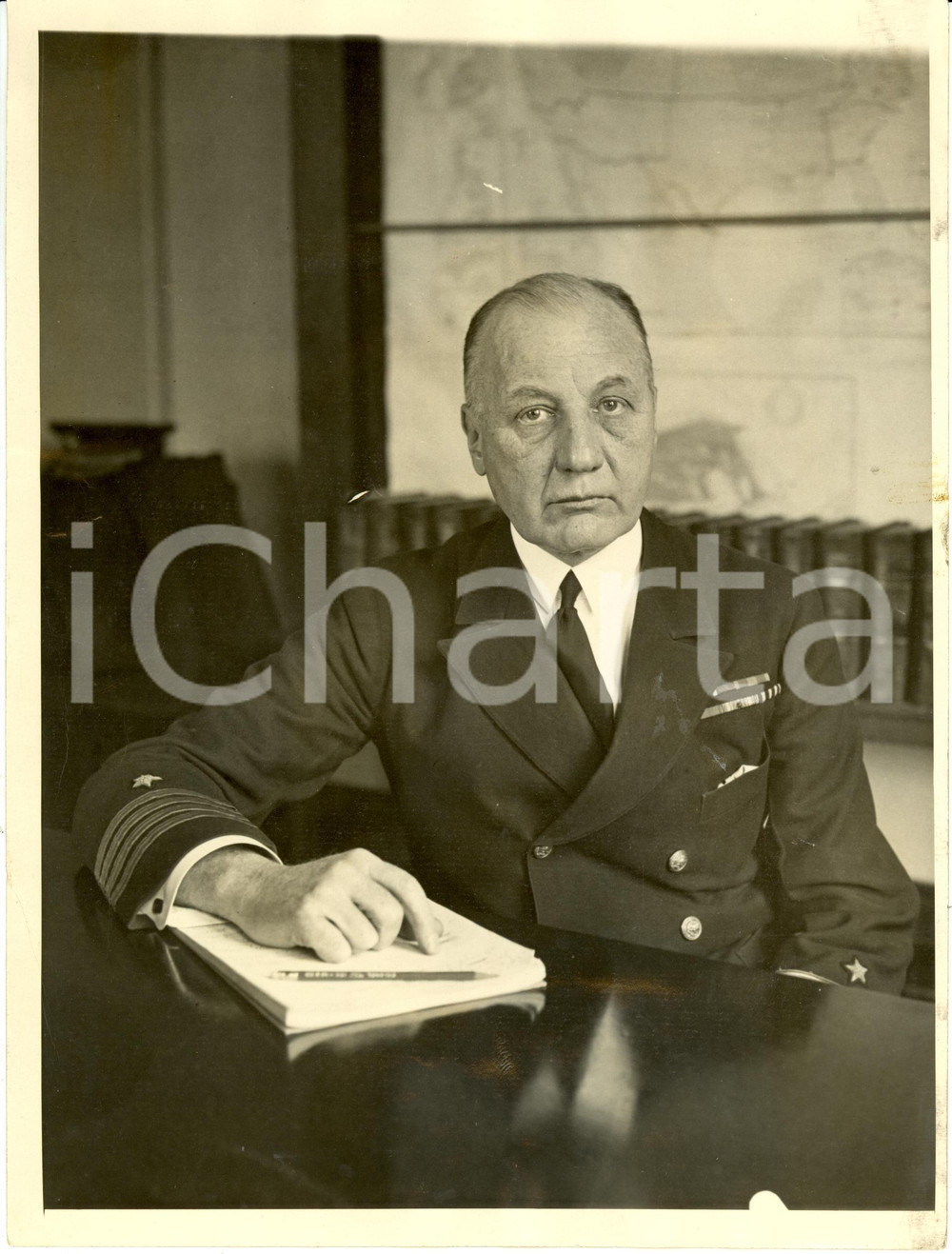 Fotografia d epoca originale 1930 ca PHILADELPHIA USA William WATTS Captain Judge Advocate Court Marzial 1
