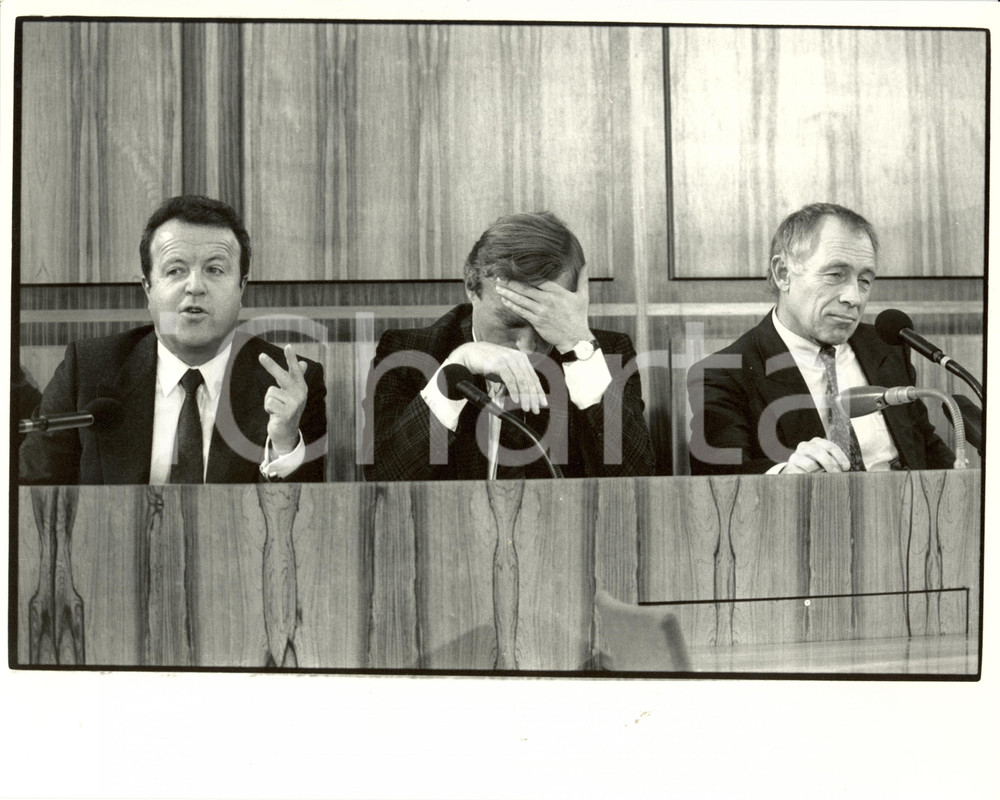 Fotografia d epoca originale 1987 GERMANIA Gerold TANDLER Helmut HAUSSMAN e Heiner GEISSLER Fotografia 1