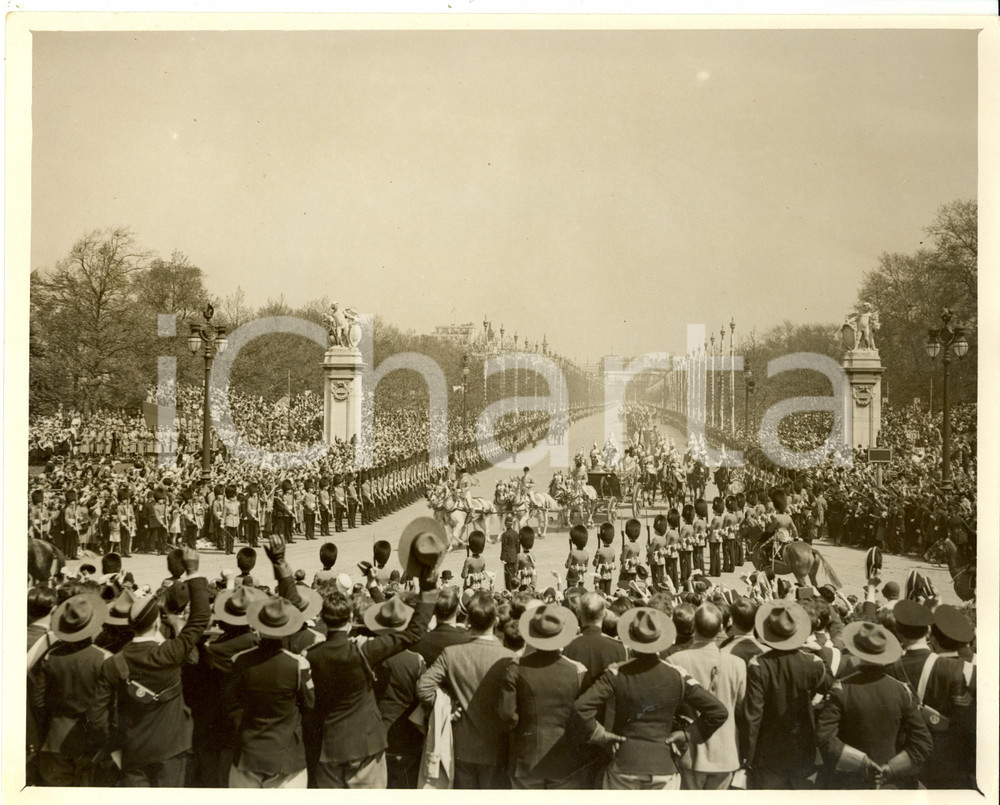 Fotografia d epoca originale 1935 LONDON UK Royal procession for King George V s SILVER JUBILEE Photograph 1