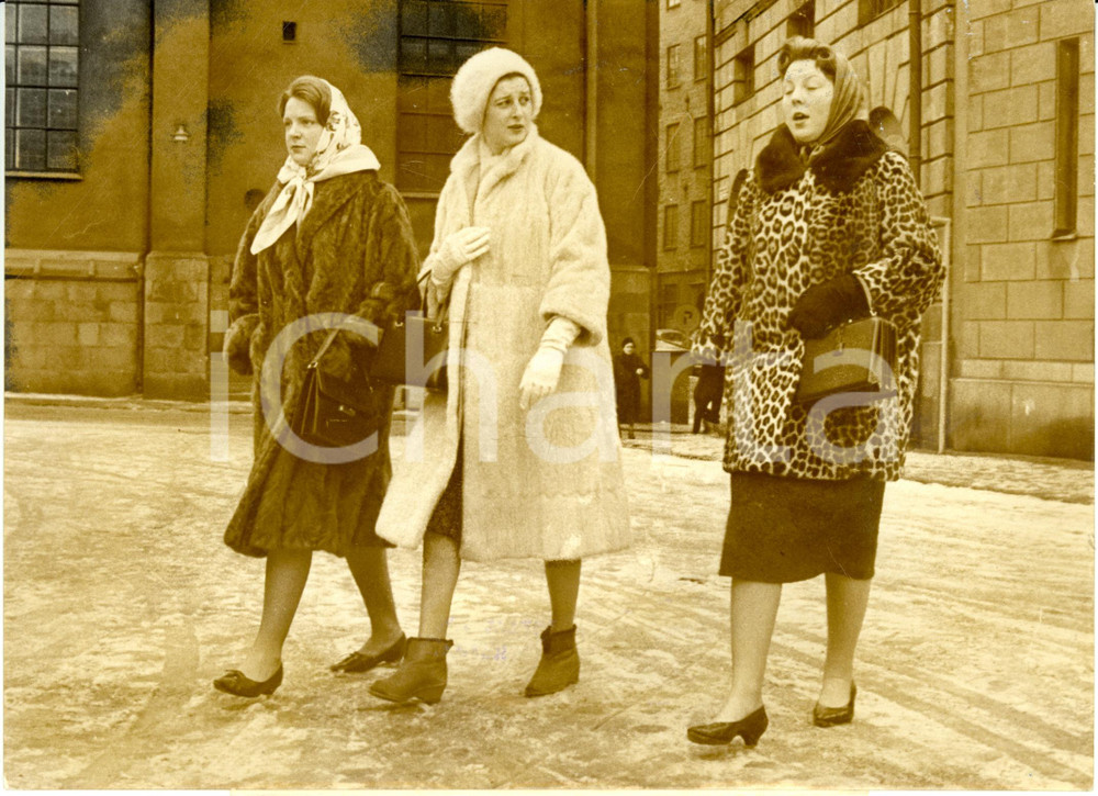 Fotografia d epoca originale 1960 STOCCOLMA Svezia Irene e Beatrice PAESI BASSI e Alessandra di KENT Foto 1