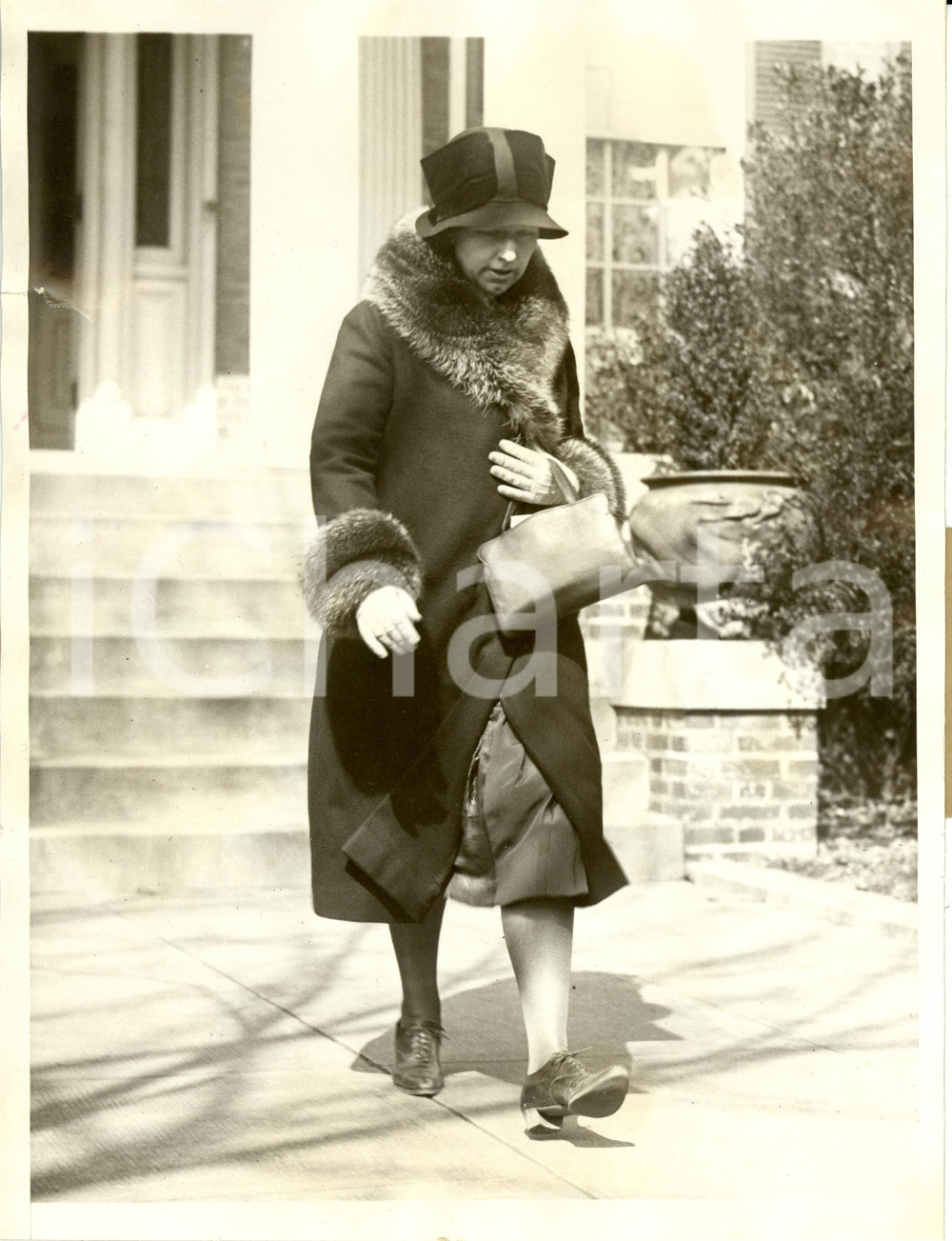 Fotografia d epoca originale 1930 WASHINGTON USA Helen TAFT MANNING after visiting hiss father Photograph 1