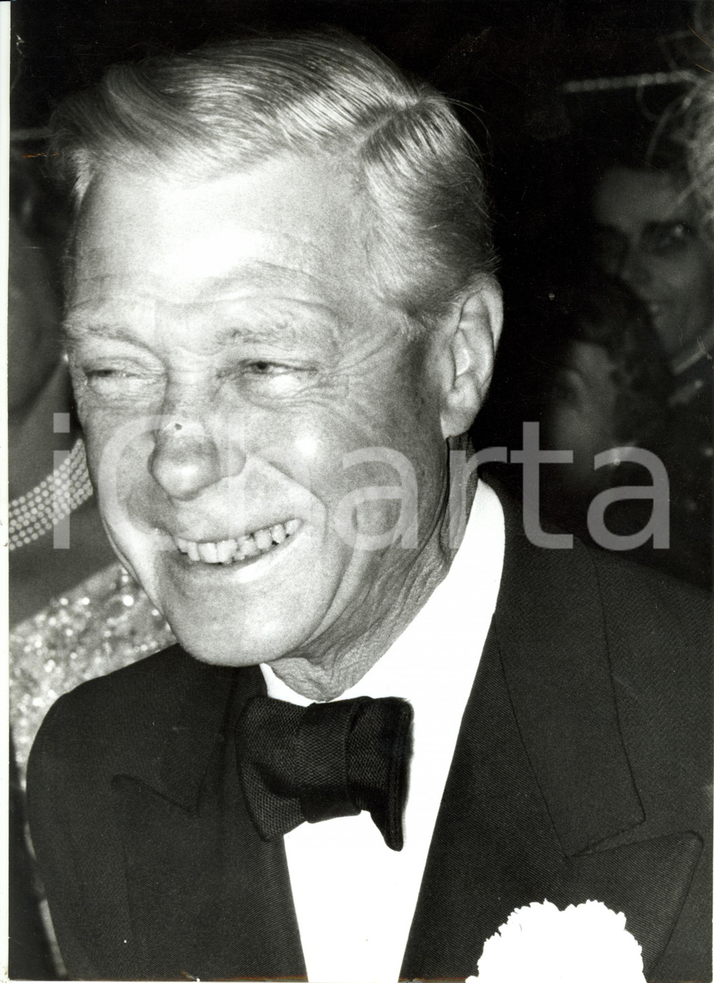 Fotografia d epoca originale 1955 ca UK Edoardo Duca di WINDSOR ritratto durante serata di gala Fotografia 1