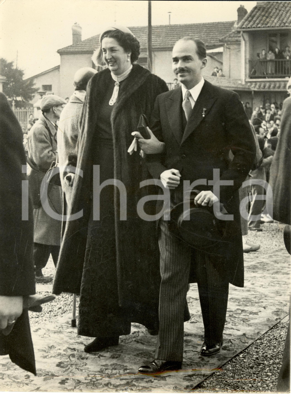 Fotografia d epoca originale 1953 BOURGENBRESSE F Ottone ASBURGOLORENA e Duchessa AOSTA Fotografia 1