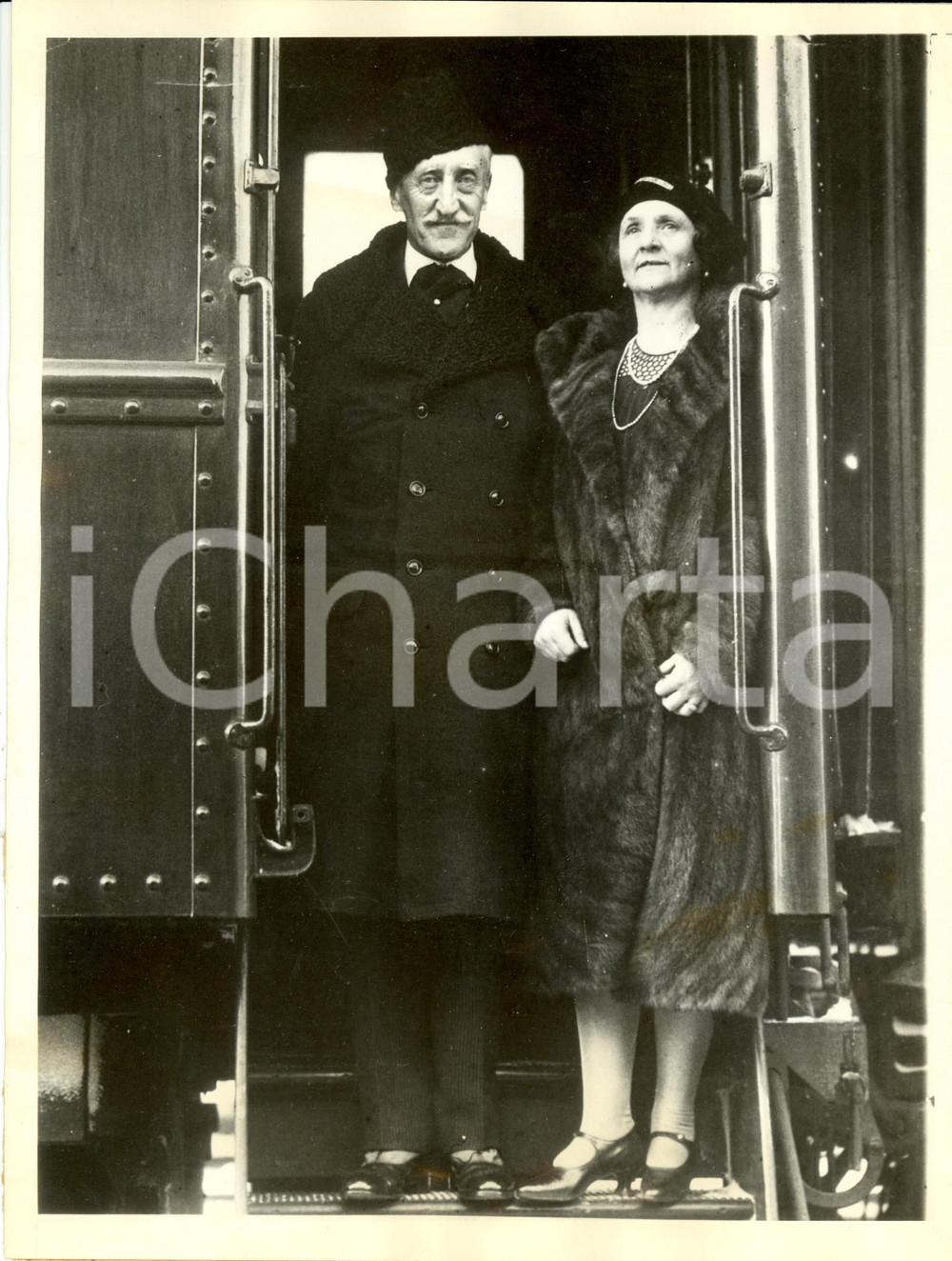 Fotografia d epoca originale 1931 OTTAWA Canada Lord e Lady WILLINGTON in partenza per INDIA Fotografia 1
