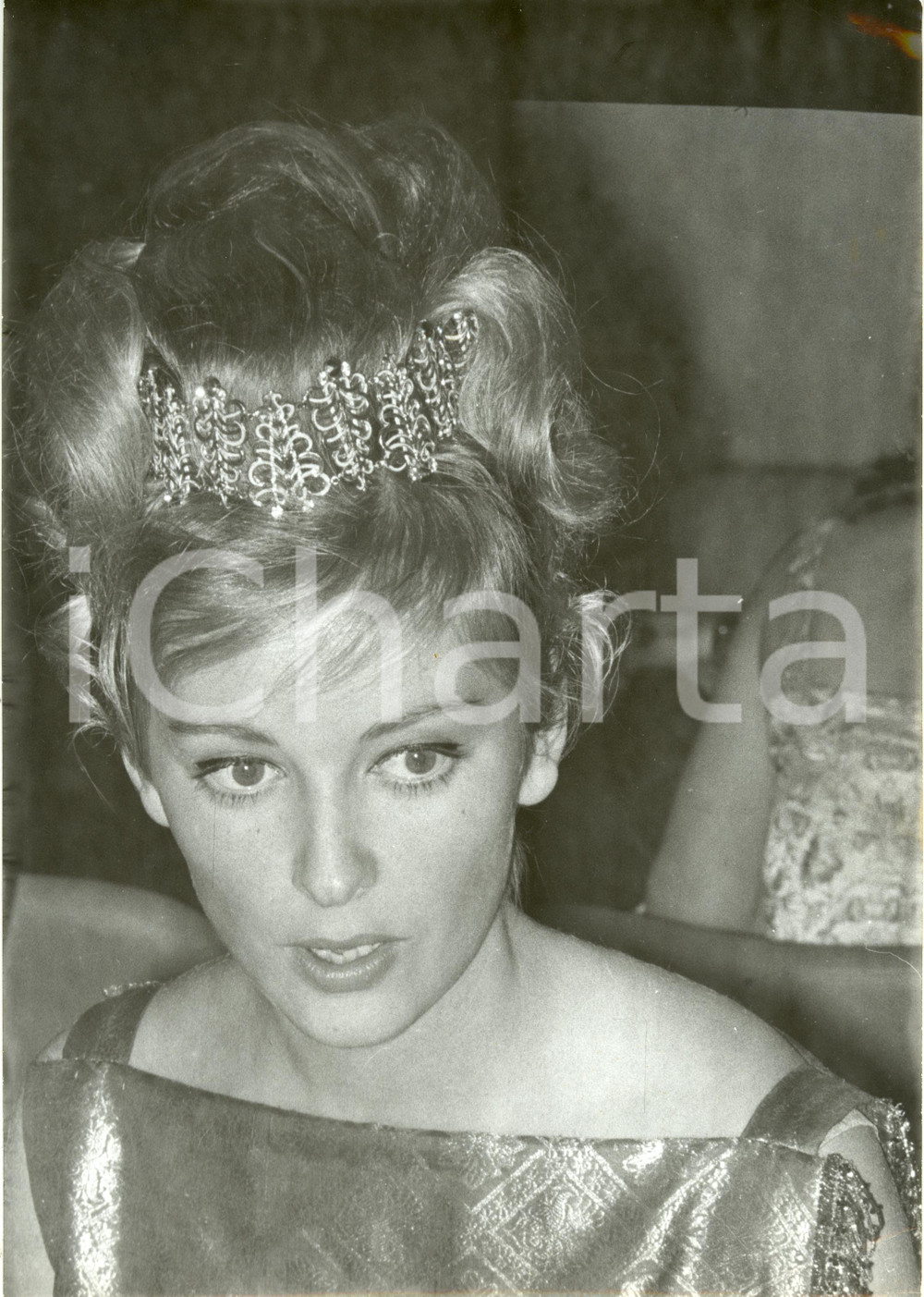 Fotografia d epoca originale 1960 ca BELGIO Principessa Paola Ruffo di Calabria con coroncina Foto 1 1
