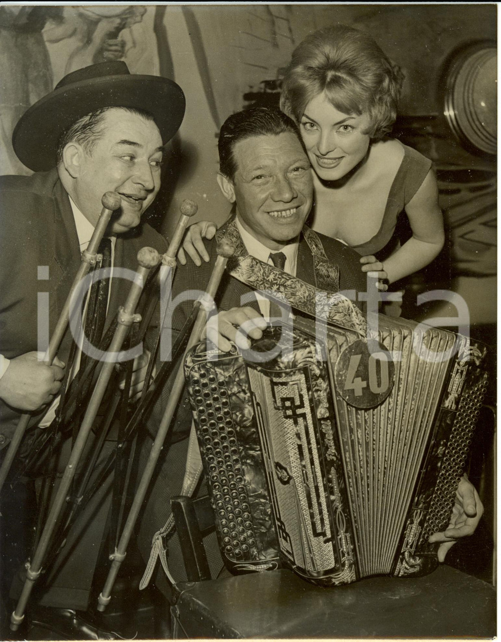 Fotografia d epoca originale 1959 PARIS Max DUPUY Ingrid WEISS Ordre de la Quarante à Emile PRUD HOMME Photo 1