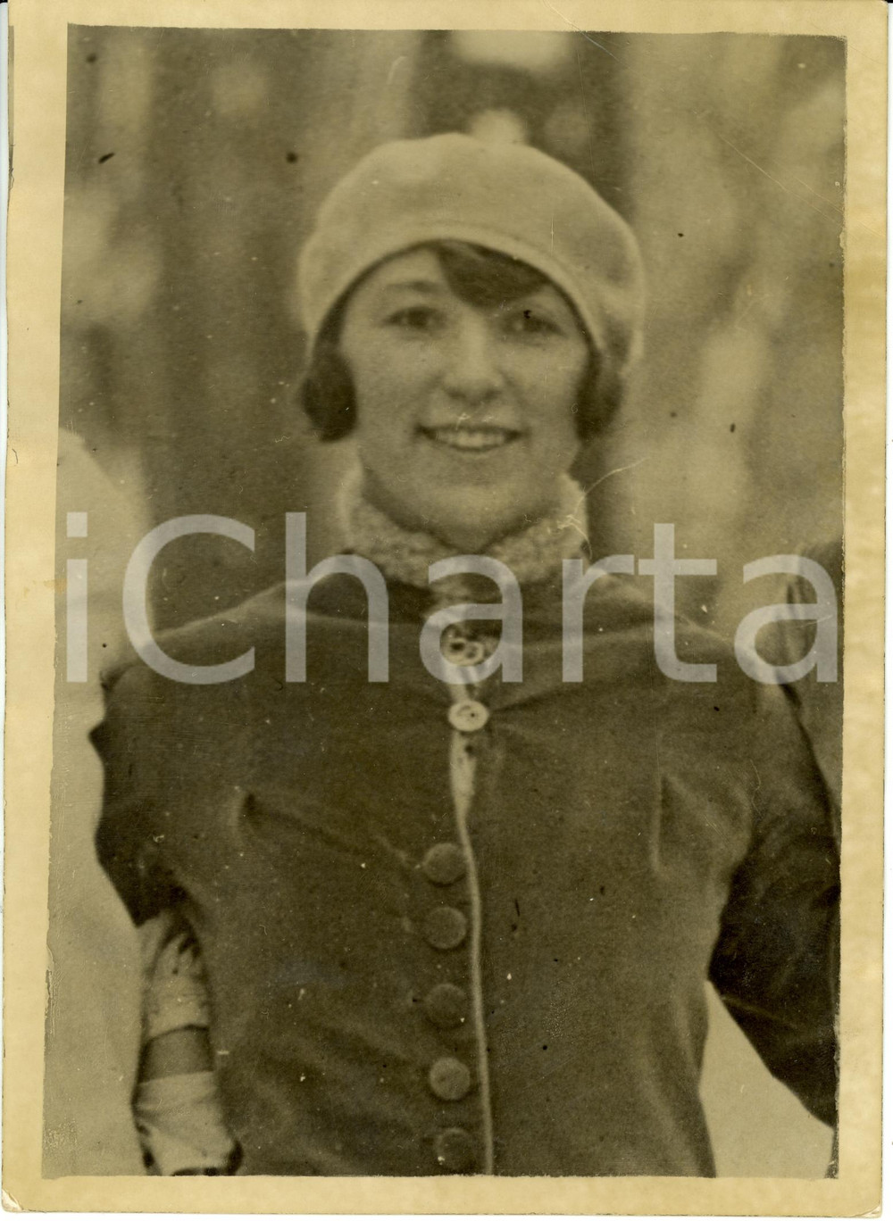 Fotografia d epoca originale 1932 GERMANIA Elli WINTER Excampionessa di pattinaggio Ritratto Fotografia 1