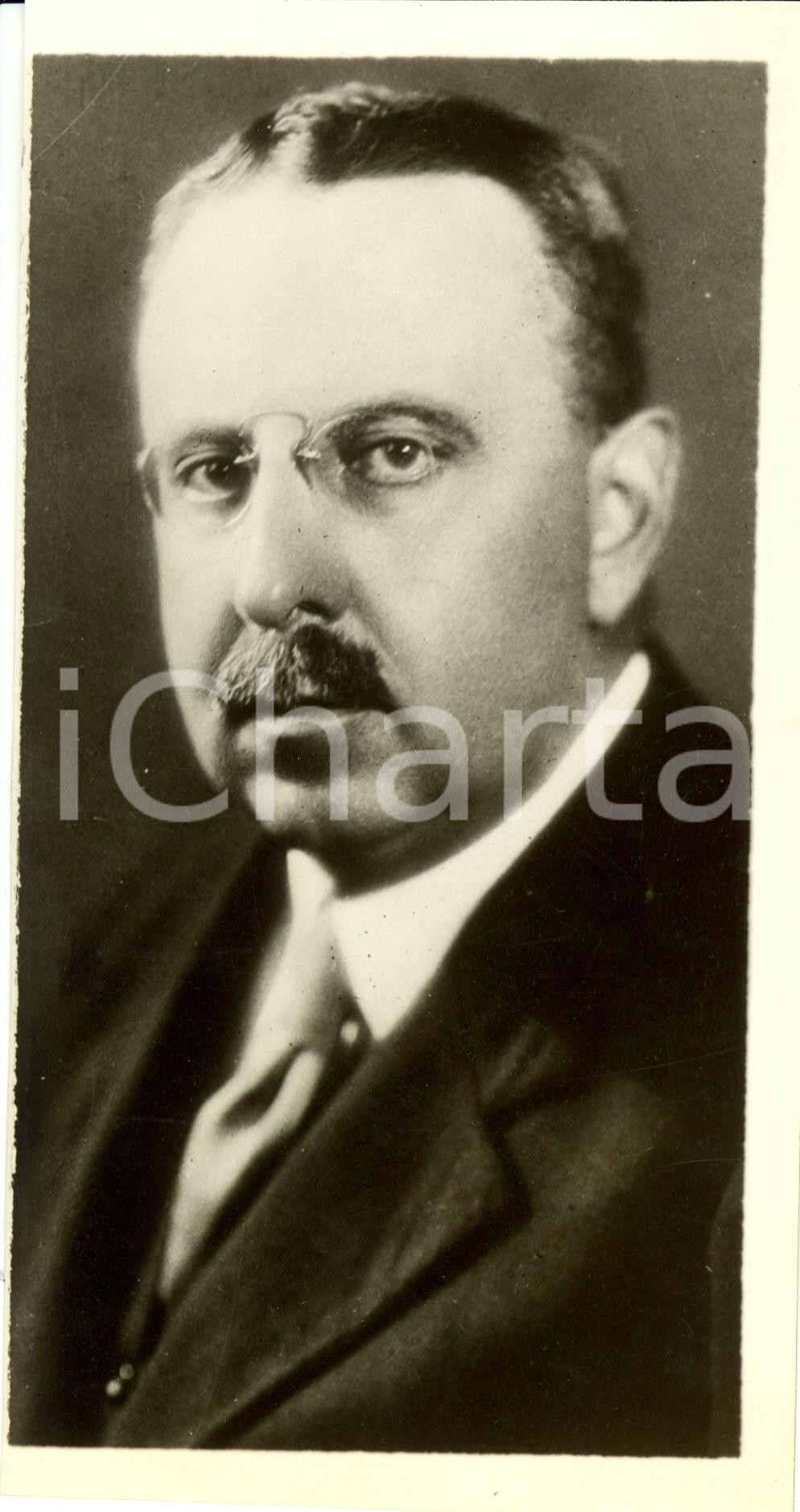 Fotografia d epoca originale 1930 ca USA Albert Henry WIGGIN Banchiere Ritratto Fotografia 1