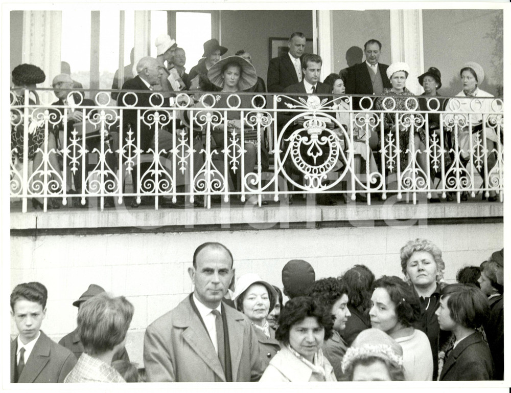 Fotografia d epoca originale 1961 WATERMAELBOITSFORT Ippodromo Alberto e Paola del BELGIO ospiti Fotografia 1