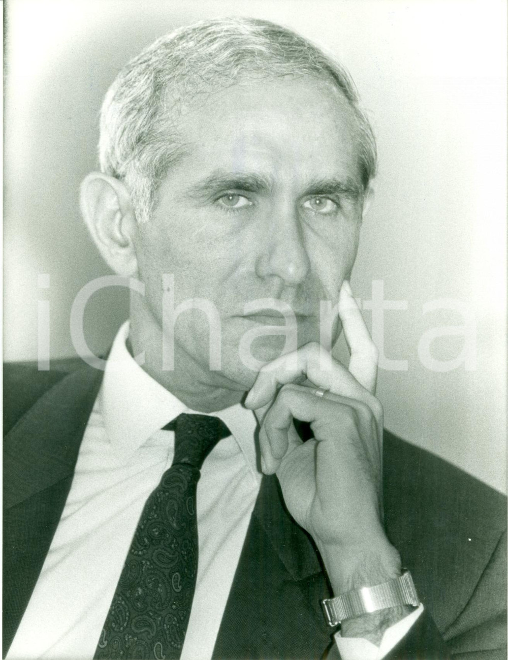 Fotografia d epoca originale 1988 PARIS Paul QUILES nuovo ministro Poste francesi Fotografia 1