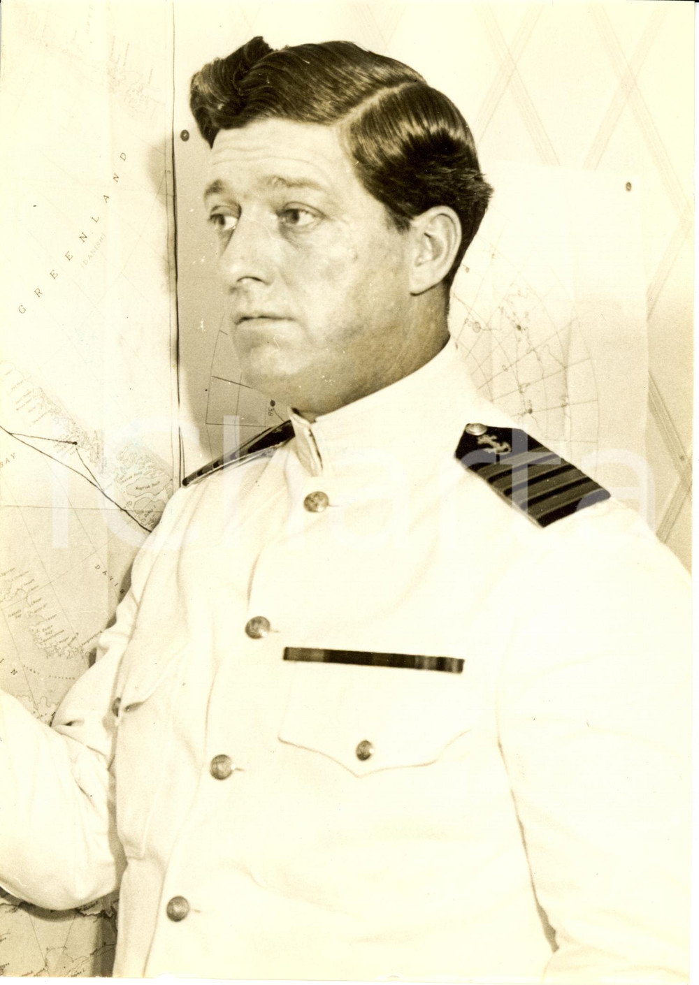 Fotografia d epoca originale 1931 WASHINGTON USA Flavel WILLIAMS Capitano prepara spedizione artica  Foto 1