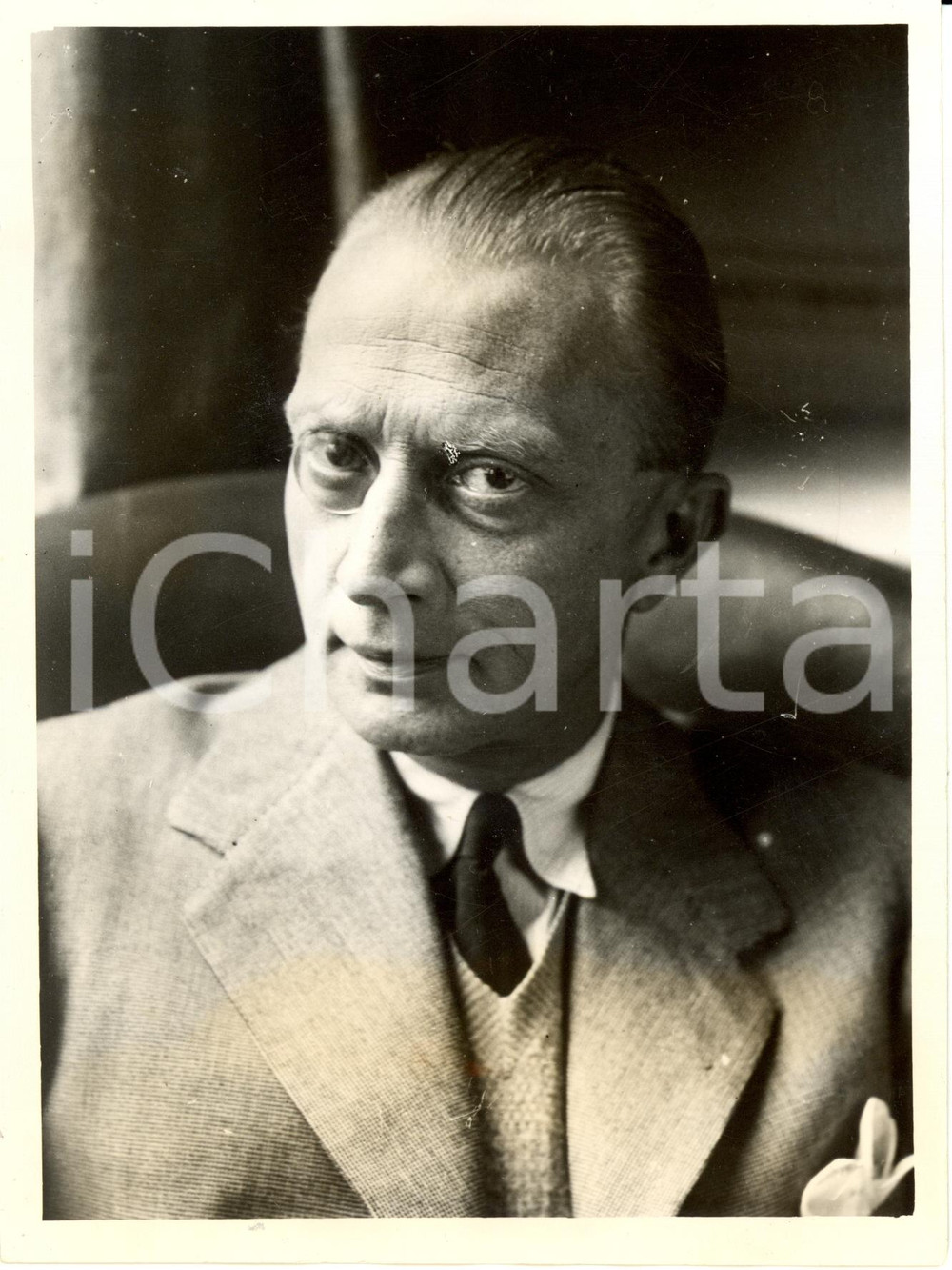 Fotografia d epoca originale 1938 PARIGI Francia Renato PRUNAS Incaricato d affari dell Ambasciata Italiana 1