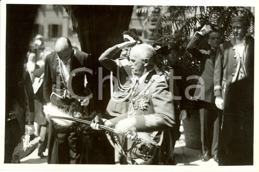 Fotografia d epoca originale 1934 ROMA Vittorio Emanuele III inaugura la XXIX Legislatura Fotografia 1