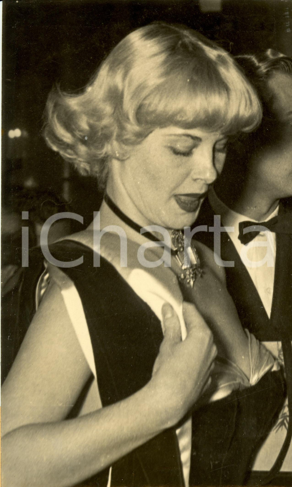 Fotografia d epoca originale 1949 PARIS OPERA Jean WALLACE Attrice assiste a un balletto Fotografia 1