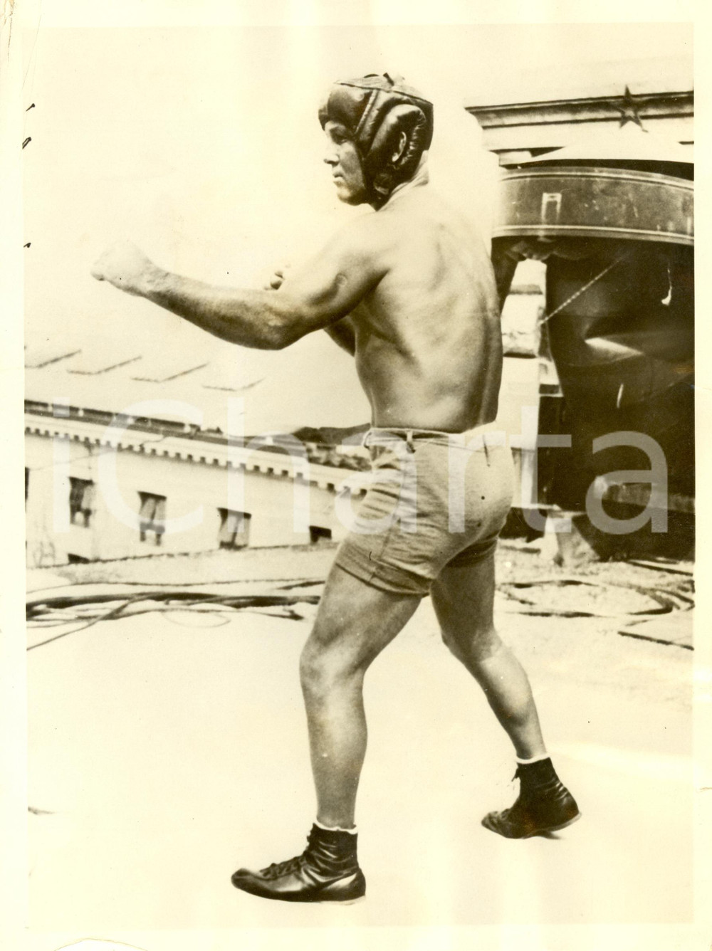 Fotografia d epoca originale 1930 ANNAPOLIS USA Hamilton Murrel Spike WEBB Olympic Boxing Coach Photograph 1
