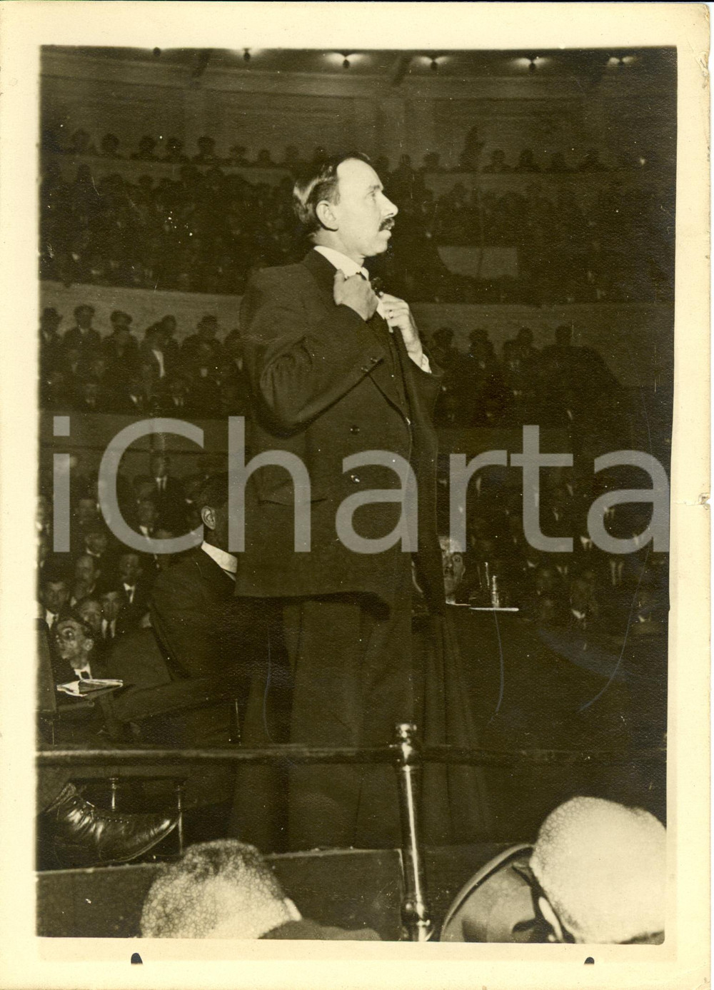 Fotografia d epoca originale 1925 ca LONDON UK James Henry THOMAS parla ai ferrovieri in sciopero Photo 1