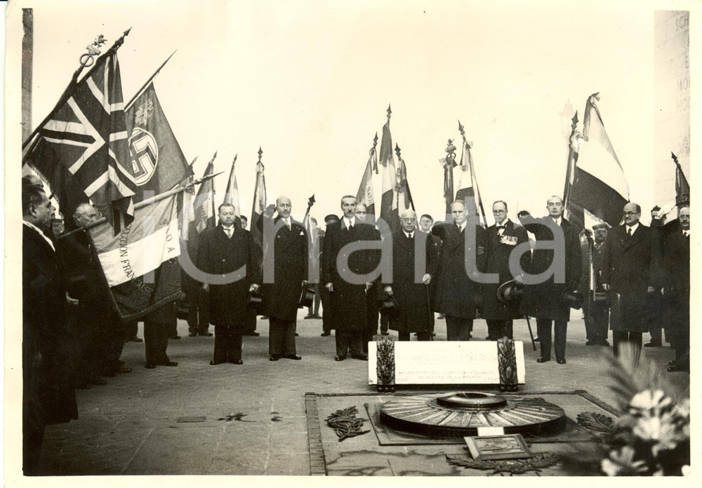 Fotografia d epoca originale 1937 PARIS F Jean DESBONS FIDAC Riunione Associazione ex combattenti Foto 1