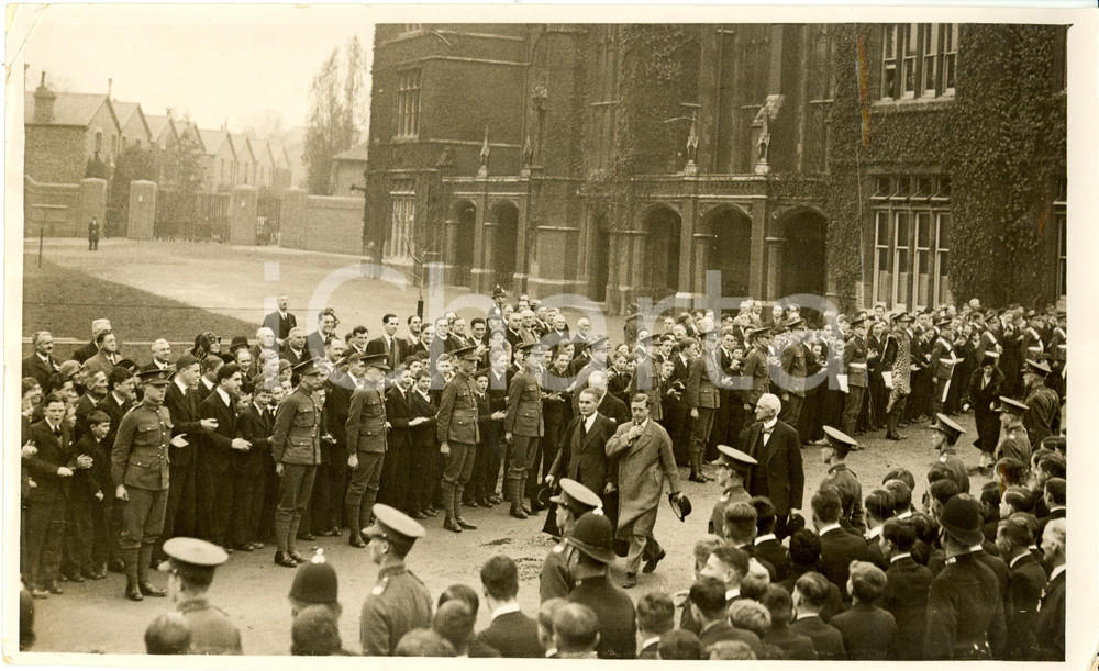Fotografia d epoca originale 1935 ca BEDFORDSHIRE UK Prince of WALES visits BEDFORD School Photograph 1