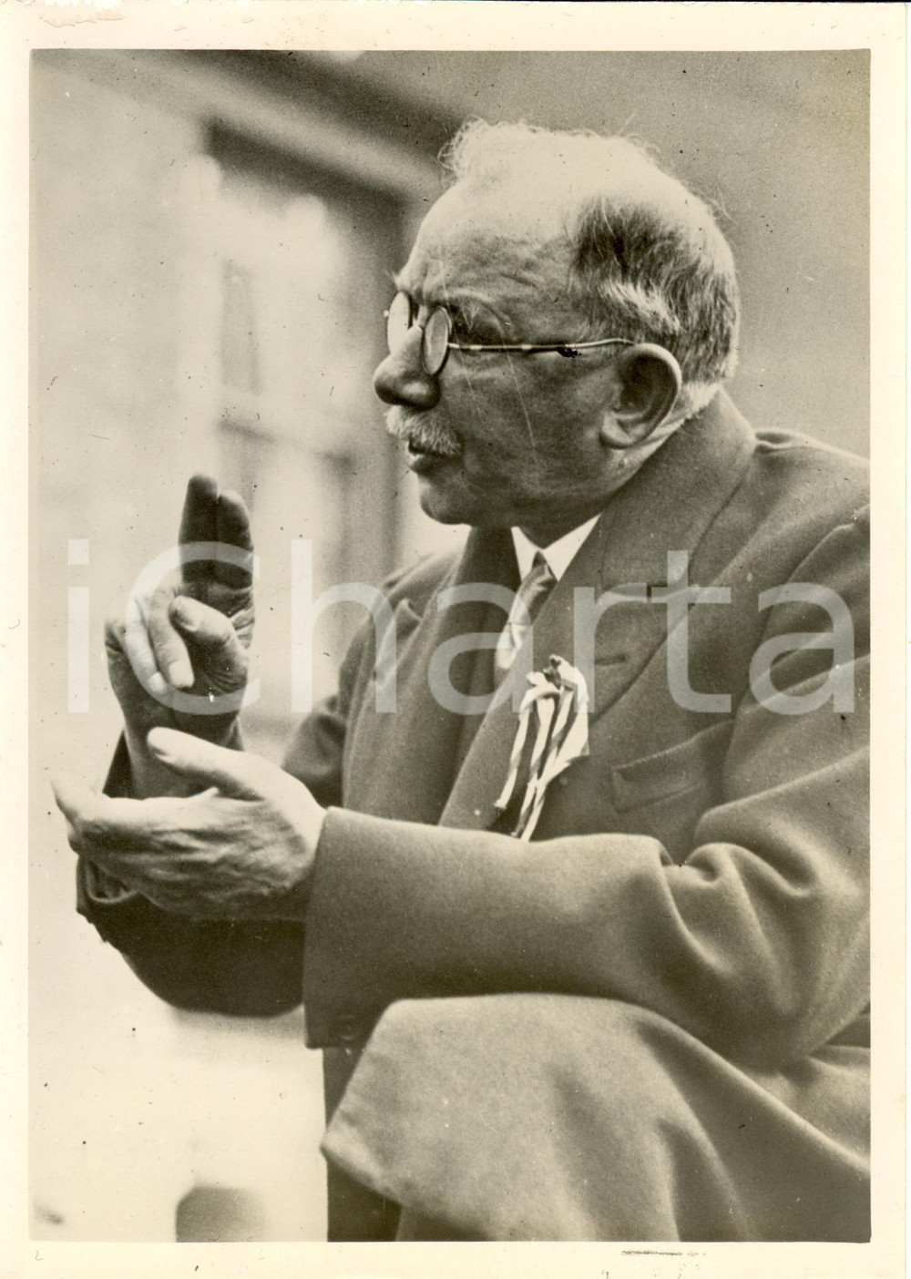 Fotografia d epoca originale 1936 LONDON James Henry THOMAS testifies at Budget Leakage Investigation Photo 1