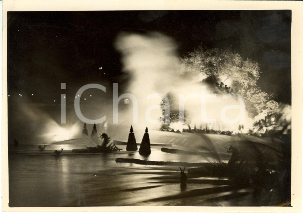 1938 PARIS Jeu de lumiéres sur la SEINE à la pointe du VERT GALANT Photographie