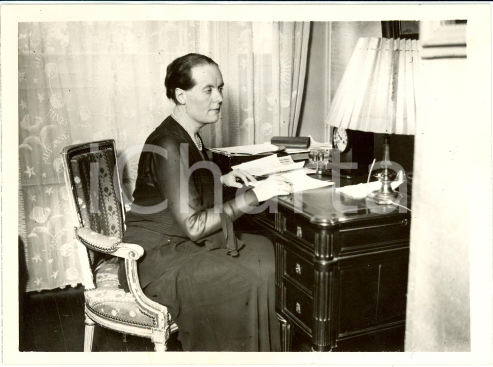 Fotografia d epoca originale 1933 PARIS Louise WEISS politica fondatrice Associazione LA FEMME NOUVELLE Foto 1