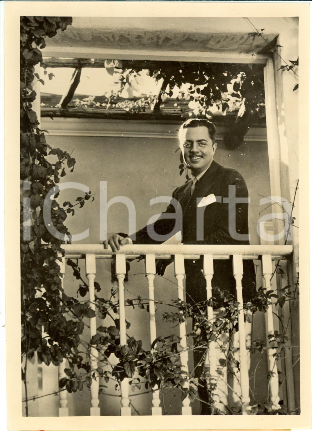 Fotografia d epoca originale 1938 HOLLYWOOD William POWELL nella sua casa di campagna Fotografia 1